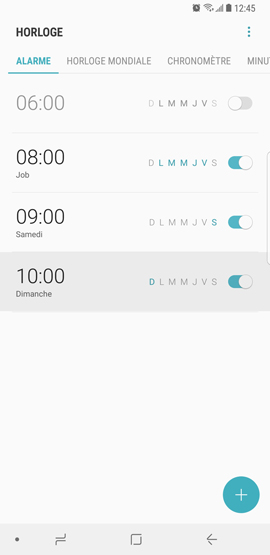 Galaxy Note8: Alarme de réveil (SM-N950W)