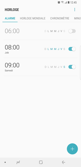 Galaxy Note8: Alarme de réveil (SM-N950W)