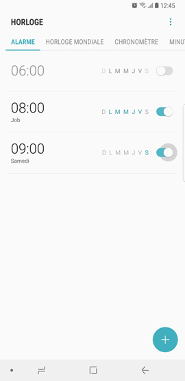 Galaxy Note8: Alarme de réveil (SM-N950W)