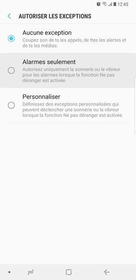 Galaxy Note8: Alarme de réveil (SM-N950W)