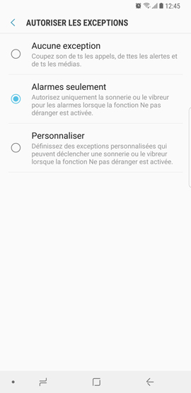Galaxy Note8: Alarme de réveil (SM-N950W)