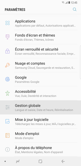 Comment activer la fonction redémarrage automatique sur mon Samsung Galaxy Note 8 ?
