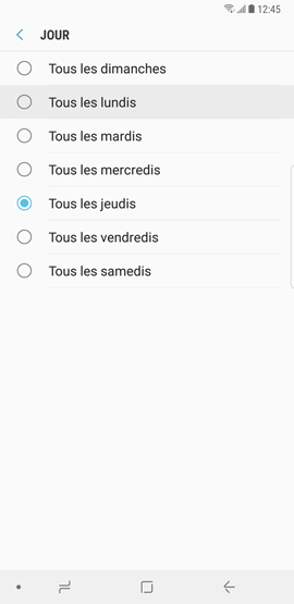 Comment activer la fonction redémarrage automatique sur mon Samsung Galaxy Note 8 ?