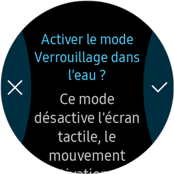 Activer le mode verrouillage dans l’eau 3