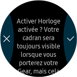 Activer la fonction afficher en permanence l’horloge à l’écran 3