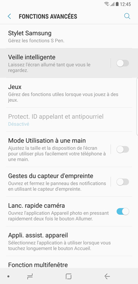 Activer la fonction veille intelligente 2