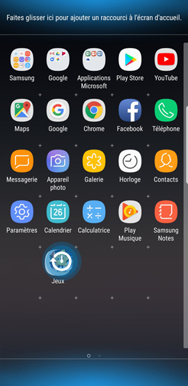 Comment créer, modifier ou supprimer un dossier sur mon Samsung Galaxy Note 8 ?
