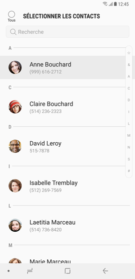 Ajouter des contacts au volet mes amis 8