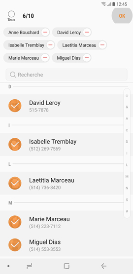 Ajouter des contacts au volet mes amis 9