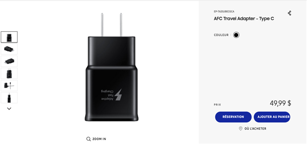 Chargeur Samsung