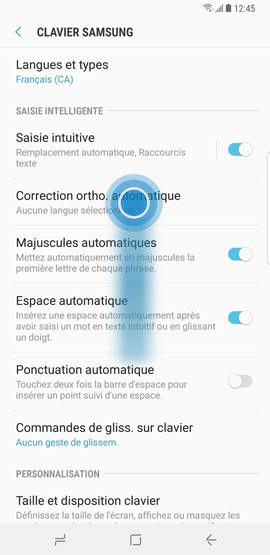 Modifier la taille du clavier virtuel 3