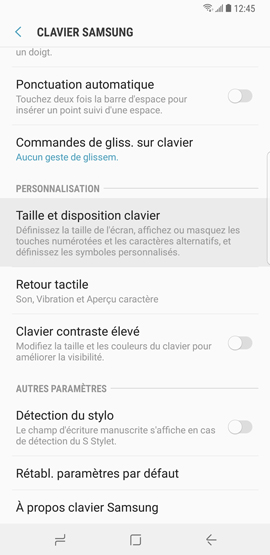 Modifier la taille du clavier virtuel 4