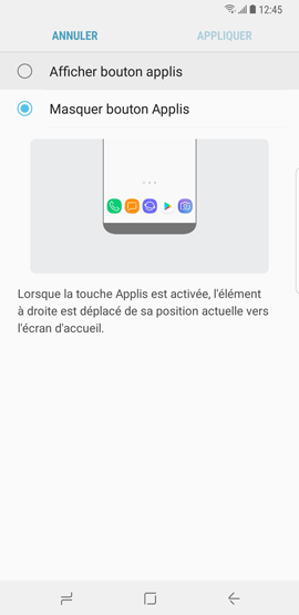 Rétablir le raccourci Appli 4