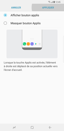 Rétablir le raccourci Appli 5