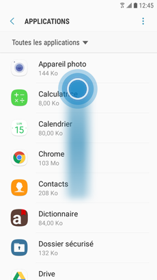 Vider le cache d'une application 2