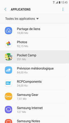 Vider le cache d'une application 3