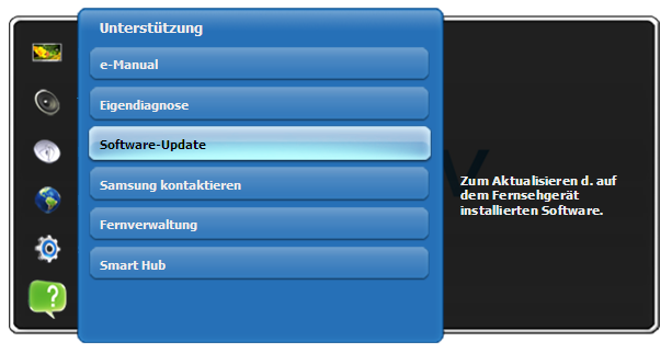 Wählen Sie Software-Update