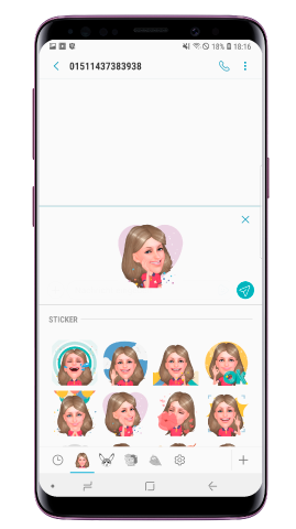 Wählen Sie ein Emoji aus der Liste der My Emoji-Sticker