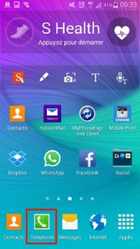 Lancez l'application « Téléphone »