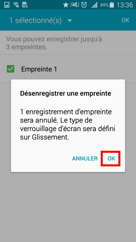 Comment ajouter ou effacer une empreinte digitale sur mon Samsung Galaxy S5