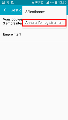 Comment ajouter ou effacer une empreinte digitale sur mon Samsung Galaxy S5