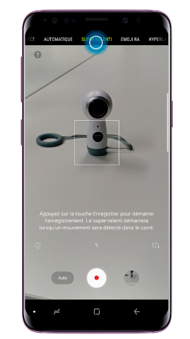Ouvrez l’appareil photo et appuyez sur la fonction « Super-ralenti »