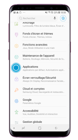 Ouvrez « Paramètres » et sélectionnez « Applications »