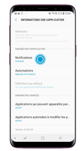 Appuyez sur « Notifications »