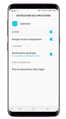 Faites glisser le bouton pour activer les notifications