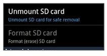 Como formateo la tarjeta de almacenamiento externo (SD) en el Galaxy Note