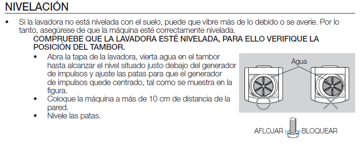 El centrifugado emite ruidos y vibraciones