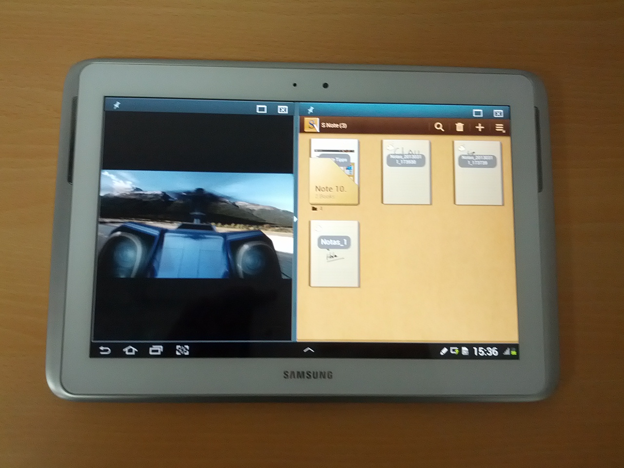 Dividir pantalla Galaxy Note 10.1