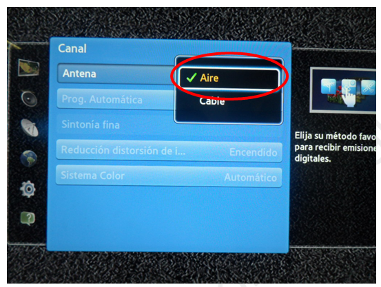Programación automática de canales TV