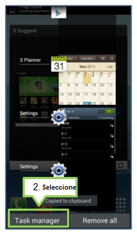 Galaxy S3 – Administrador de tareas