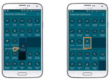 Galaxy S5: Como configurar el panel de notificaciones.