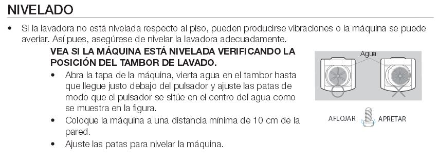 La lavadora se llena y bota el agua inmediatamente ¿Qué debo hacer?