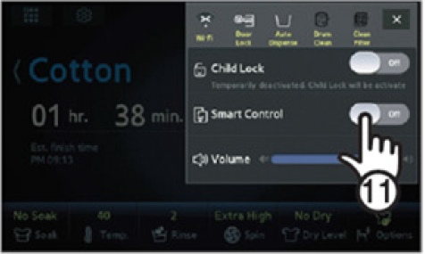 Configuración de su lavadora Wi-Fi con su Smartphone