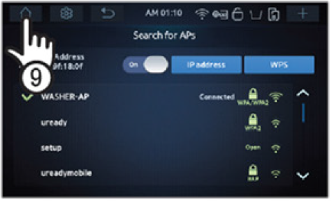 Configuración de su lavadora Wi-Fi con su Smartphone