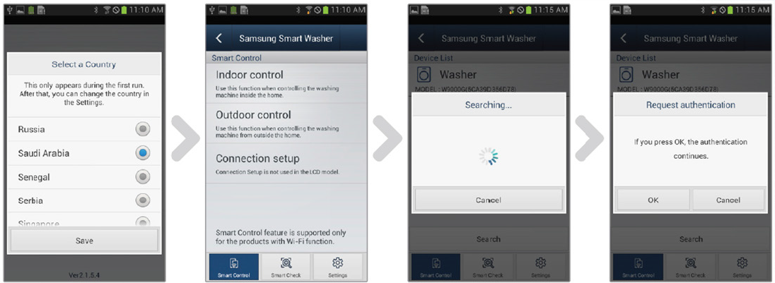 Configuración de su lavadora Wi-Fi con su Smartphone
