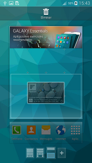 ¿Cómo agregar y quitar accesos directos de aplicaciones y widgets en mi Galaxy Alpha?
