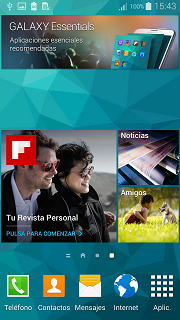 ¿Cómo agregar y quitar accesos directos de aplicaciones y widgets en mi Galaxy Alpha?