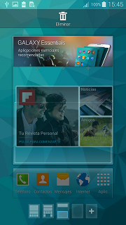 ¿Cómo agregar y quitar accesos directos de aplicaciones y widgets en mi Galaxy Alpha?