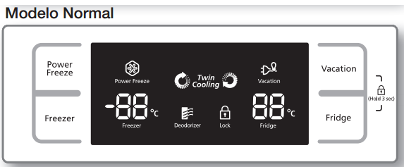 Operación del refrigerador / Uso del panel de control