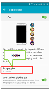 ¿Cómo utilizo la características de bordes de personas en la pantalla Edge?