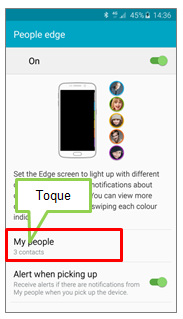 ¿Cómo utilizo la características de bordes de personas en la pantalla Edge?