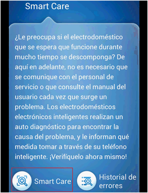 Utilización de programa Samsung Smart Washer / Dryer