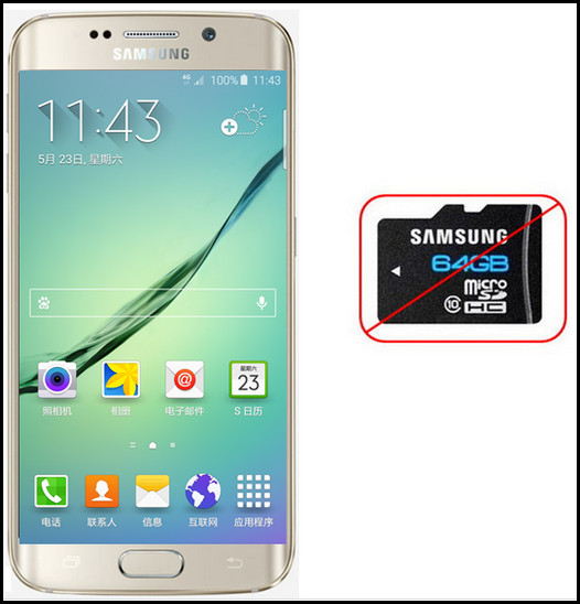 Samsung Galaxy S6 edge是否支持插入外置SD卡?(G9250)