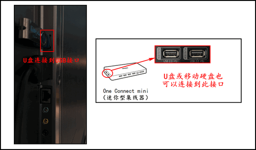 JS8000系列电视连接U盘(或移动硬盘)如何循环