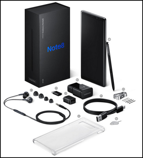 Samsung Galaxy Note8开箱清单都有什么?