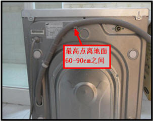 解决方法: 1滚筒洗衣机采用上排水设计,洗衣机排水管需要挂起,有个最
